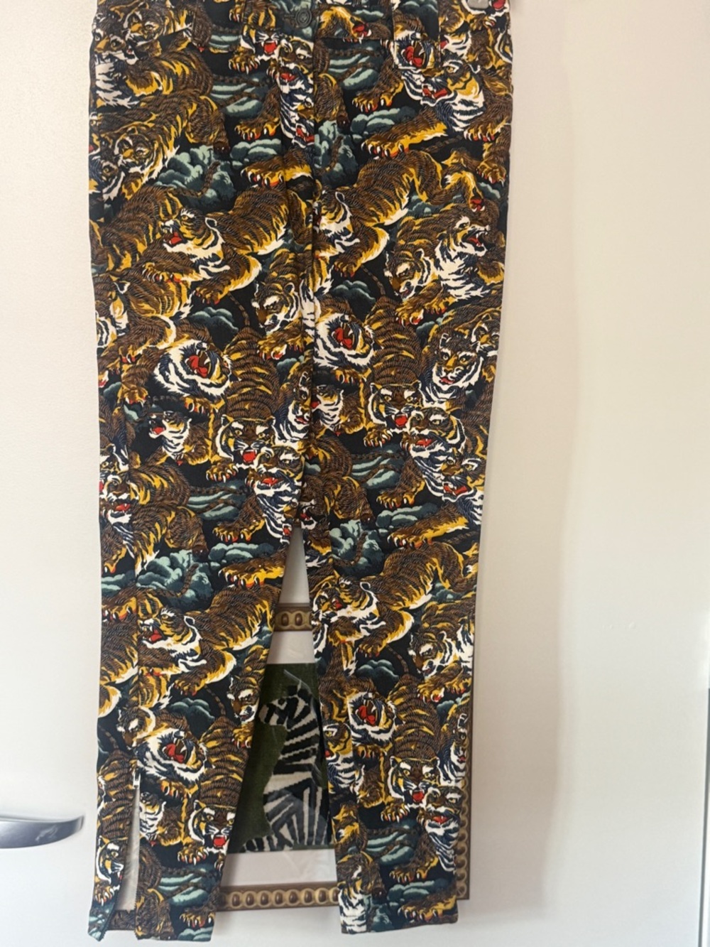 Vintage KENZO Paris Allover Tiger Print Trousers — FR 38 / US 6